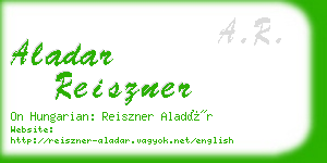aladar reiszner business card